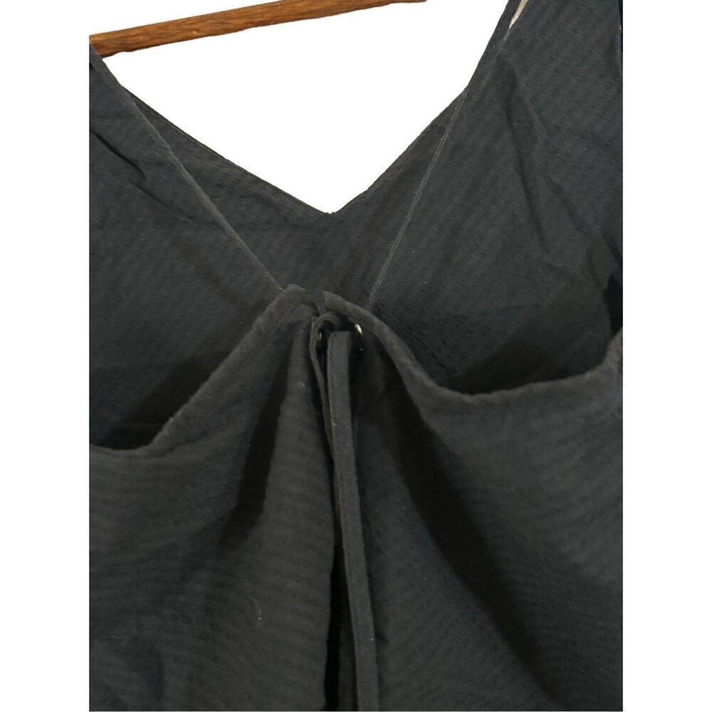 Patagonia Dress Womens 4 Black Excellent Tencel Organic Cotton Tiered V-Neck - Picture 2 of 6